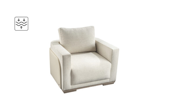 GALAPAGOS UPHOLSTERED CHAIR 310  (UPHOLSTERED LEATHER BACK) (RELAXED COMFORT)