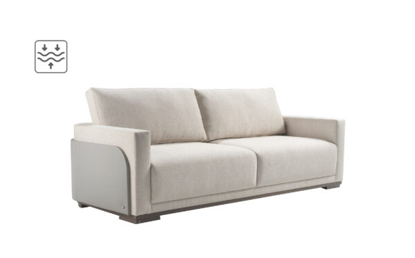 GALAPAGOS SOFA 210 (UPHOLSTERED LEATHER BACK) (RELAXED COMFORT)