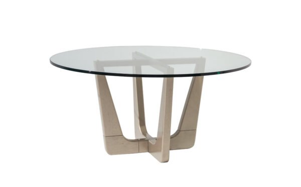 RUMBA DINING TABLE 210 (GLASS TOP)
