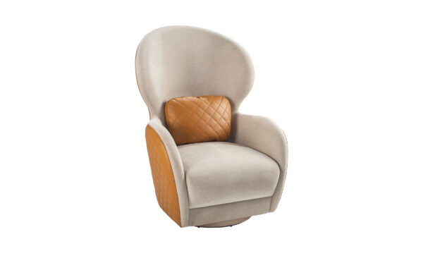 GEM ICONIC UPHOLSTERED  CHAIR 901 (QUILTED  LEATHER) (SWIVEL)