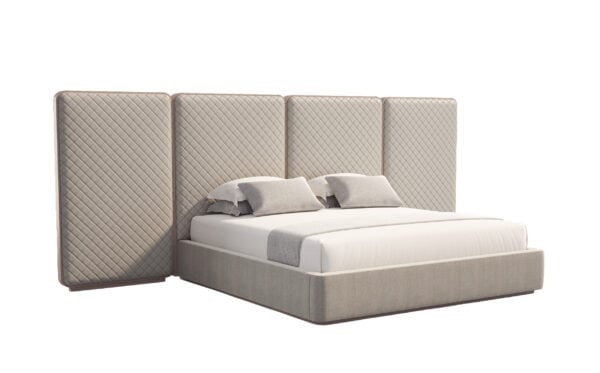GEM UPHOLSTERED KING /  QUEEN BED WITH PANELS  TEXTURE (HIGH) 201
