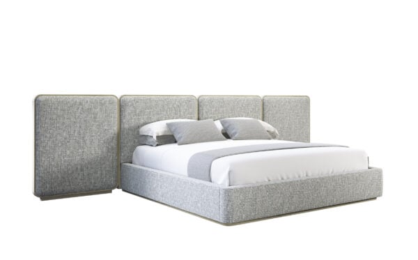 GEM UPHOLSTERED KING /  QUEEN BED WITH PANELS  (LOW) 101